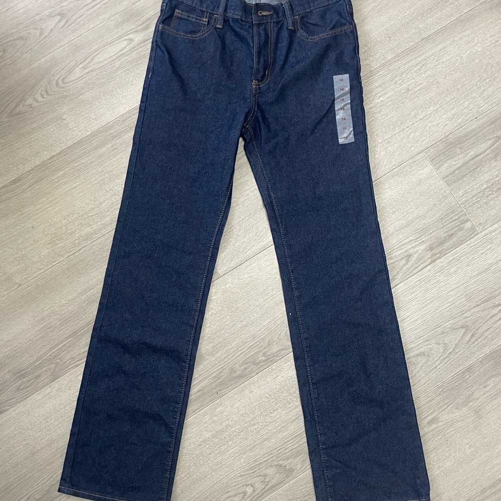 Old Navy Kids New Straight Leg Size 16 Denim Jeans with durable waist band